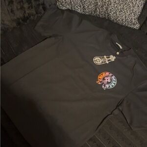 Chrome Hearts Black T-Shirt with Multicolor Logo